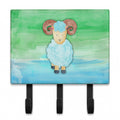 Ram Sheep Watercolor Leash or Key Holder Wall Hooks, Coat Rack Wall Mount, for Hanging Keys, Towels, Aprons, Leashes