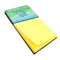 Blue Fish Watercolor Watercolor Sticky Note Holder Refillable Dispenser Desk Accessory 3x3 Pad Gift