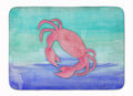 Crab Watercolor Memory Foam Kitchen Mat Machine Washable Anti-Fatigue Cushion Comfort Bath or Kitchen Rug