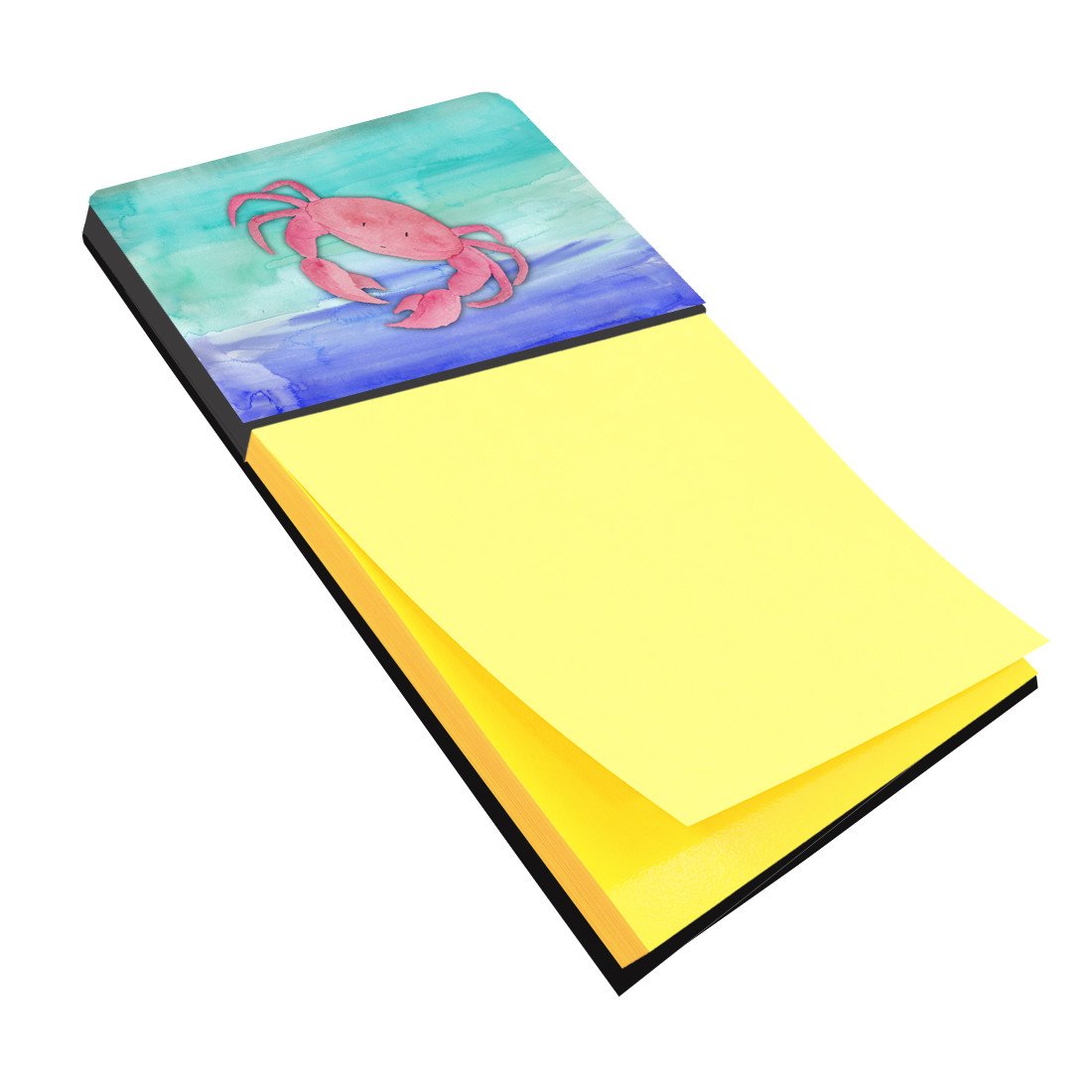Crab Watercolor Watercolor Sticky Note Holder Refillable Dispenser Desk Accessory 3x3 Pad Gift
