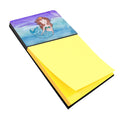 Brunette Mermaid Watercolor Watercolor Sticky Note Holder Refillable Dispenser Desk Accessory 3x3 Pad Gift