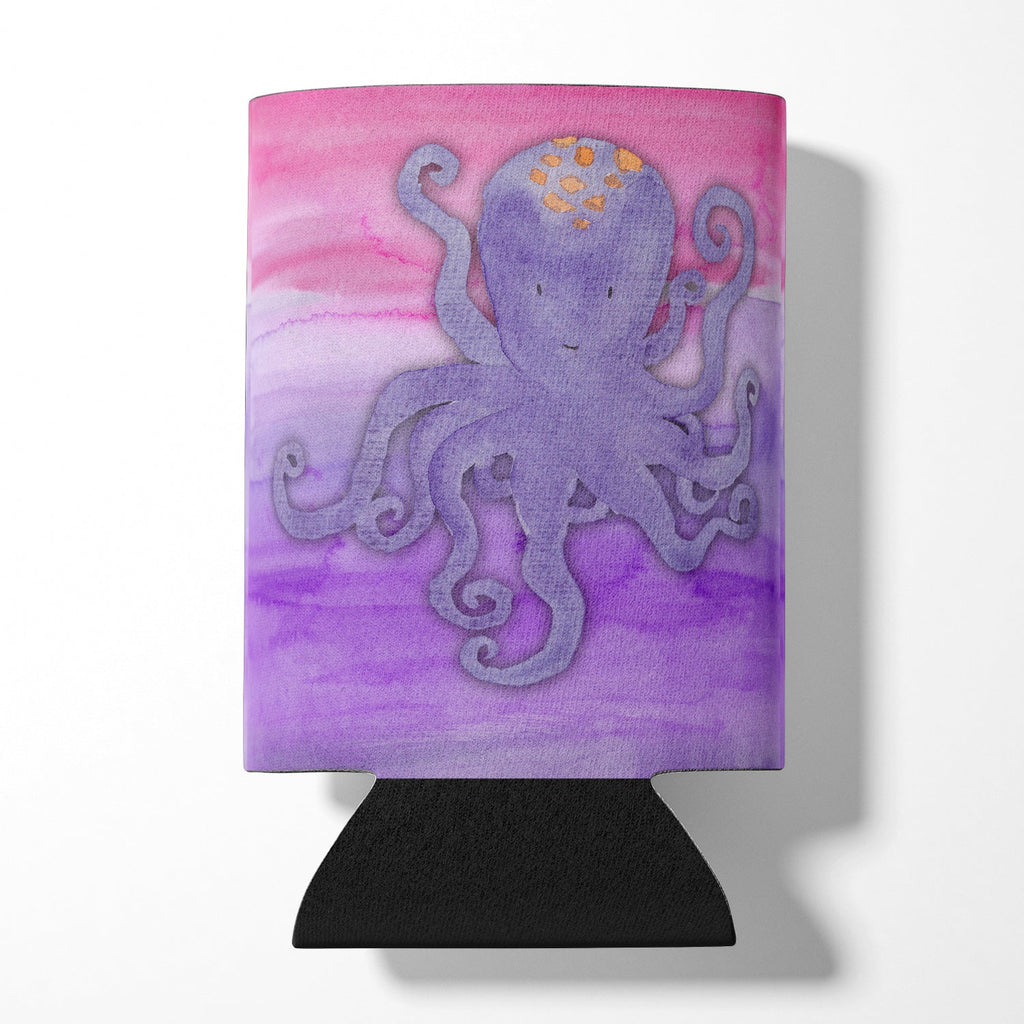 Octopus Watercolor Can or Bottle Hugger Cooler Sleeve for Standard 12 oz Cans, Insulated Foam Beer & Soda Can Hugger Reusable