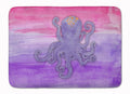 Octopus Watercolor Memory Foam Kitchen Mat Machine Washable Anti-Fatigue Cushion Comfort Bath or Kitchen Rug