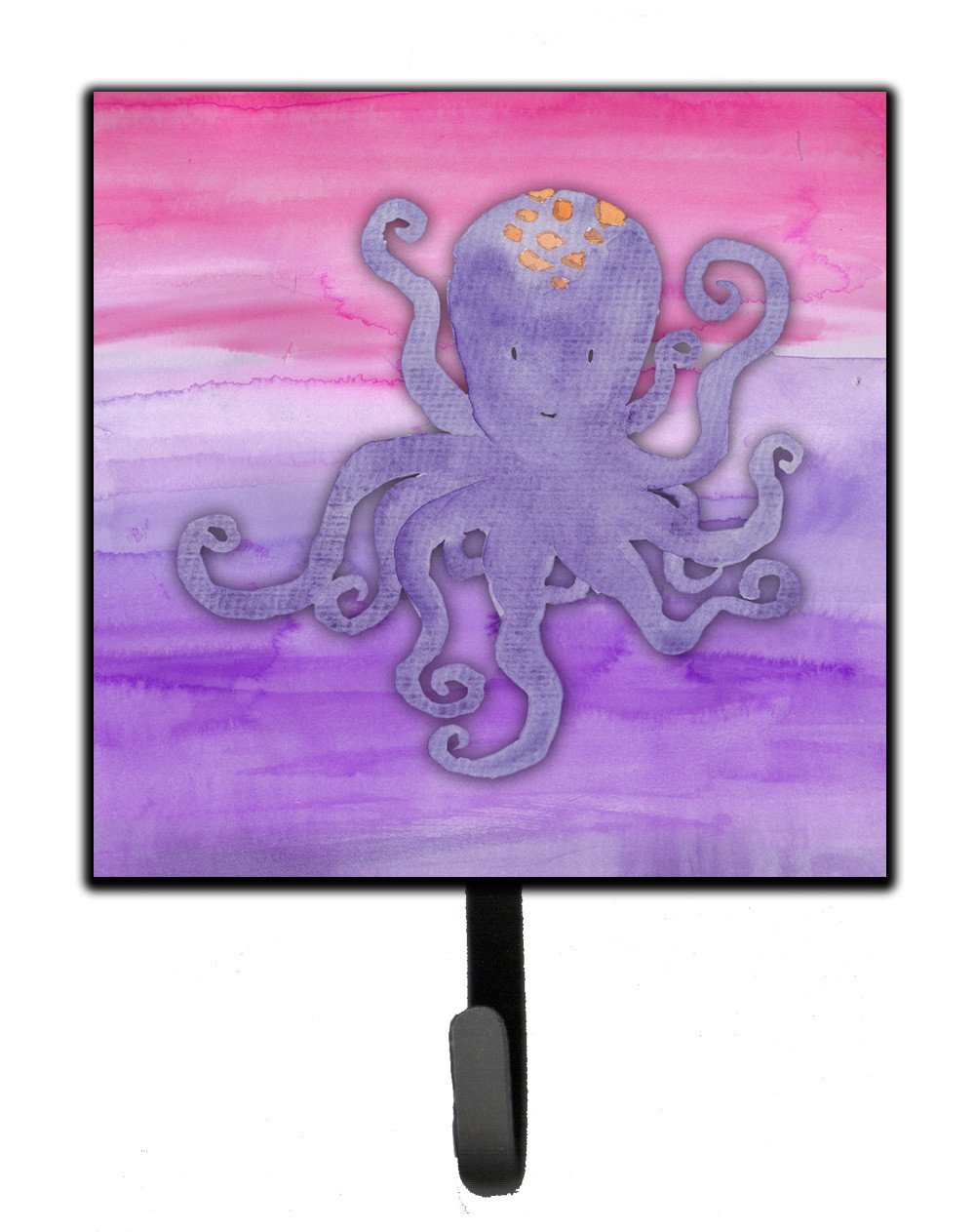 Octopus Watercolor Leash or Key Holder Wall Hooks, Key Hooks Holder, Coat Rack Wall Mount, Coat Hooks, Hooks for Hanging Keys, Towels, Aprons, Leashes