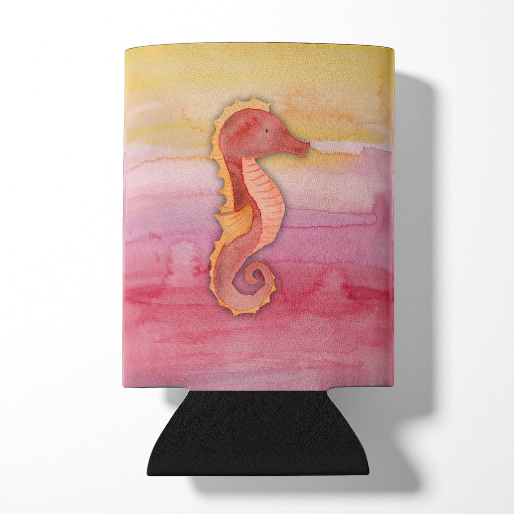 Seahorse Watercolor Can or Bottle Hugger Cooler Sleeve for Standard 12 oz Cans, Insulated Foam Beer & Soda Can Hugger Reusable