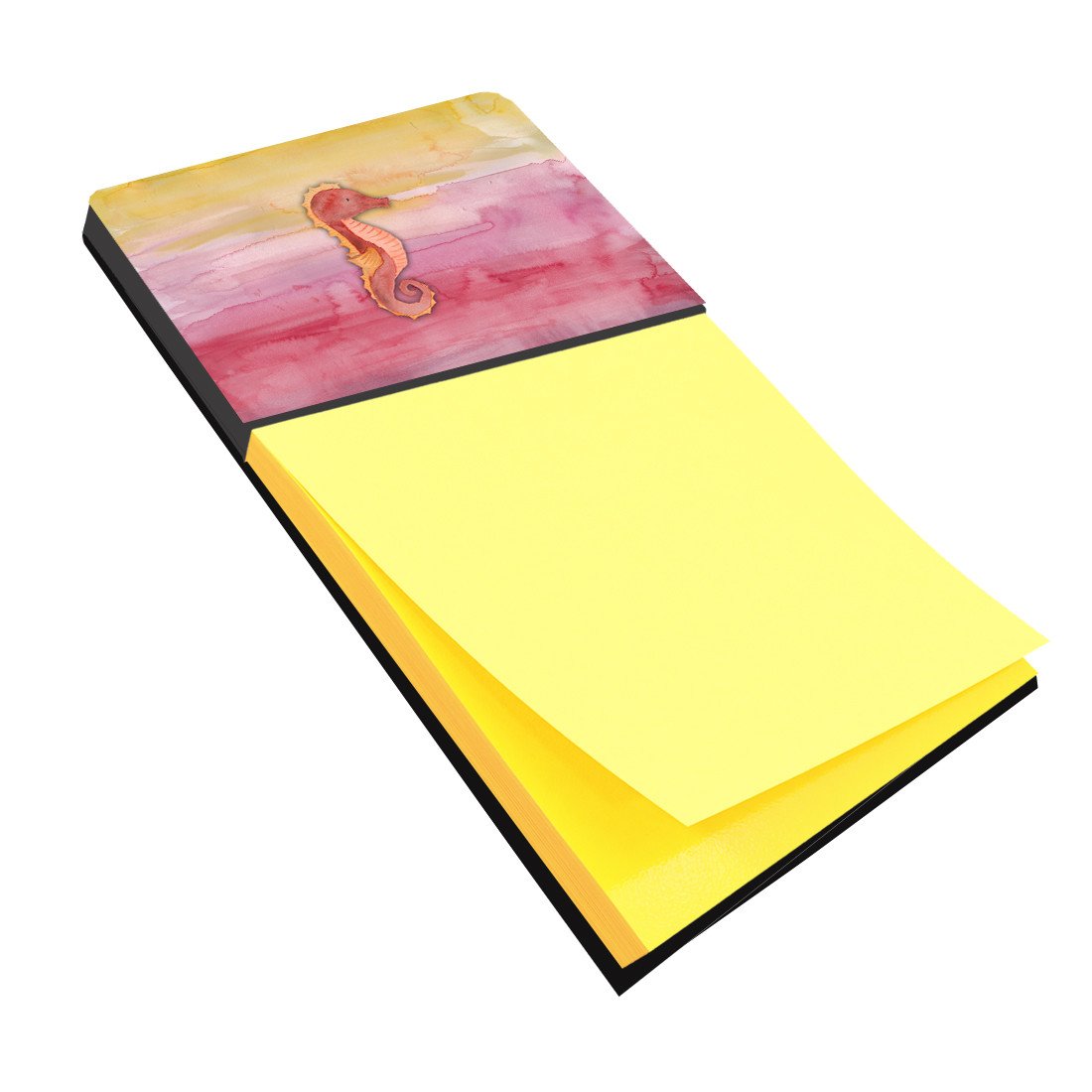 Seahorse Watercolor Watercolor Sticky Note Holder Refillable Dispenser Desk Accessory 3x3 Pad Gift