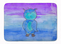 Blue Owl Watercolor Memory Foam Kitchen Mat Machine Washable Anti-Fatigue Cushion Comfort Bath or Kitchen Rug