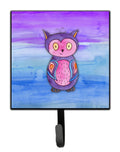 Pink and Purple Owl Watercolor Leash or Key Holder Wall Hooks, Key Hooks Holder, Coat Rack Wall Mount, Coat Hooks, Hooks for Hanging Keys, Towels, Aprons, Leashes
