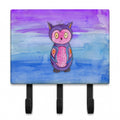 Pink and Purple Owl Watercolor Leash or Key Holder Wall Hooks, Coat Rack Wall Mount, for Hanging Keys, Towels, Aprons, Leashes