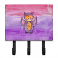Pink and Purple Owl Watercolor Leash or Key Holder Wall Hooks, Coat Rack Wall Mount, for Hanging Keys, Towels, Aprons, Leashes