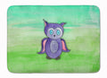 Purple Owl Watercolor Memory Foam Kitchen Mat Machine Washable Anti-Fatigue Cushion Comfort Bath or Kitchen Rug