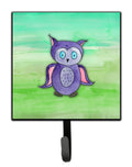 Purple Owl Watercolor Leash or Key Holder Wall Hooks, Key Hooks Holder, Coat Rack Wall Mount, Coat Hooks, Hooks for Hanging Keys, Towels, Aprons, Leashes