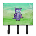 Purple Owl Watercolor Leash or Key Holder Wall Hooks, Coat Rack Wall Mount, for Hanging Keys, Towels, Aprons, Leashes