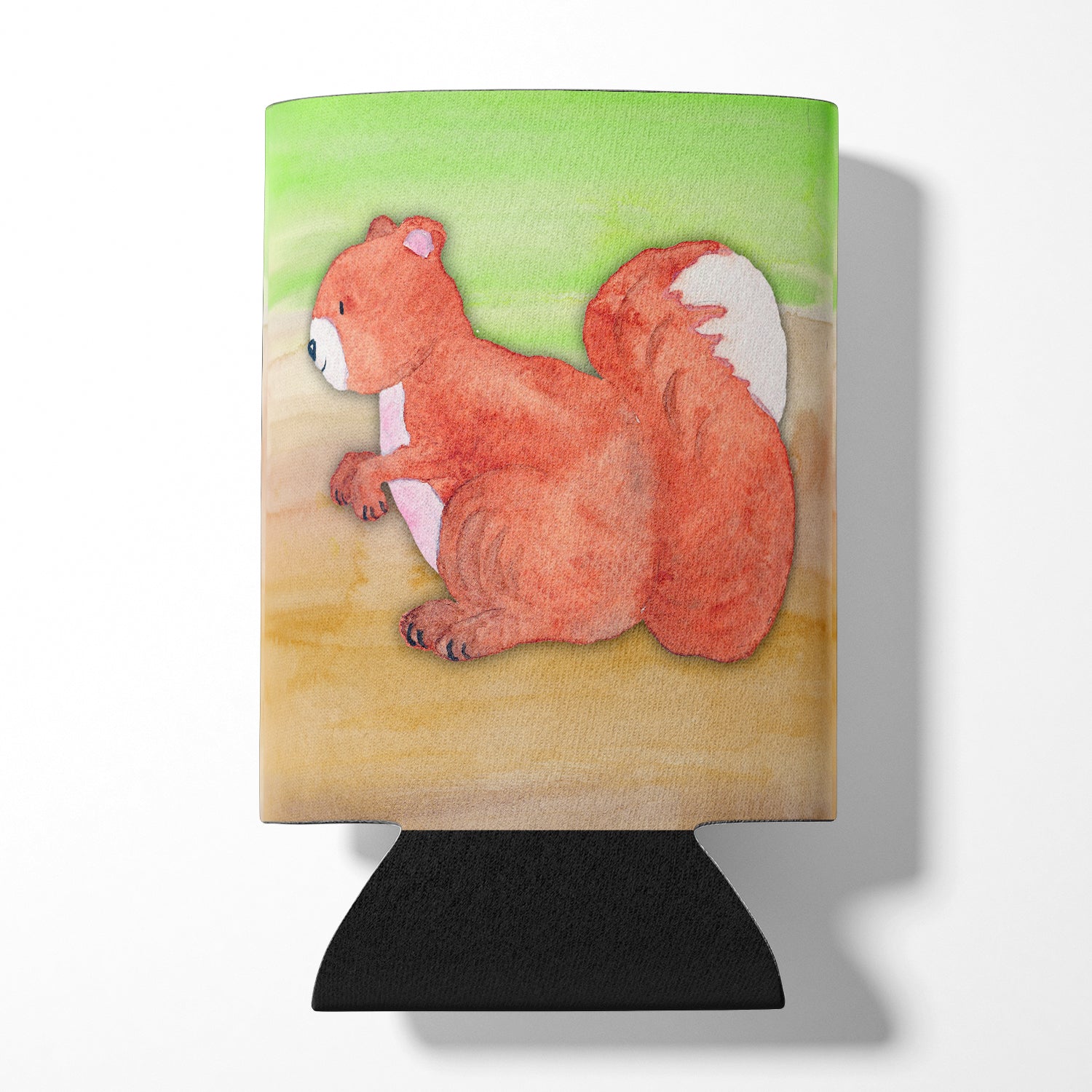 Squirrel Watercolor Can or Bottle Hugger Cooler Sleeve for Standard 12 oz Cans, Insulated Foam Beer & Soda Can Hugger Reusable