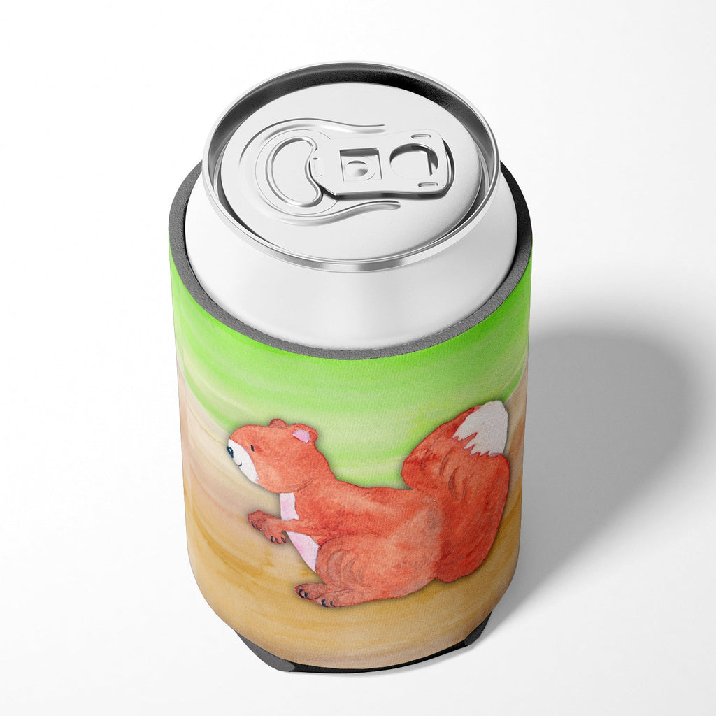 Squirrel Watercolor Can or Bottle Hugger Cooler Sleeve for Standard 12 oz Cans, Insulated Foam Beer & Soda Can Hugger Reusable