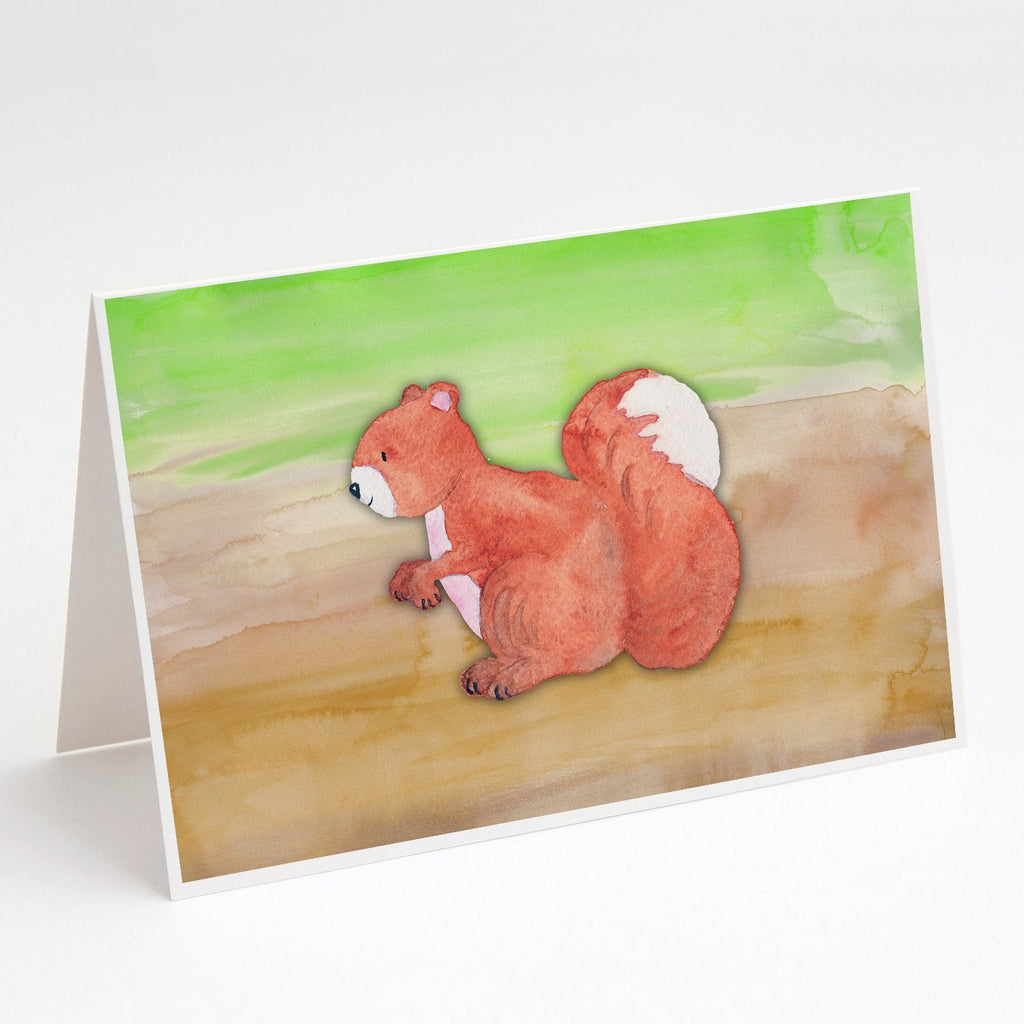 Squirrel Watercolor Greeting Cards Pack of 8 Blank Cards with Envelopes Whimsical A7 Size 5x7