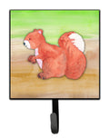 Squirrel Watercolor Leash or Key Holder Wall Hooks, Key Hooks Holder, Coat Rack Wall Mount, Coat Hooks, Hooks for Hanging Keys, Towels, Aprons, Leashes
