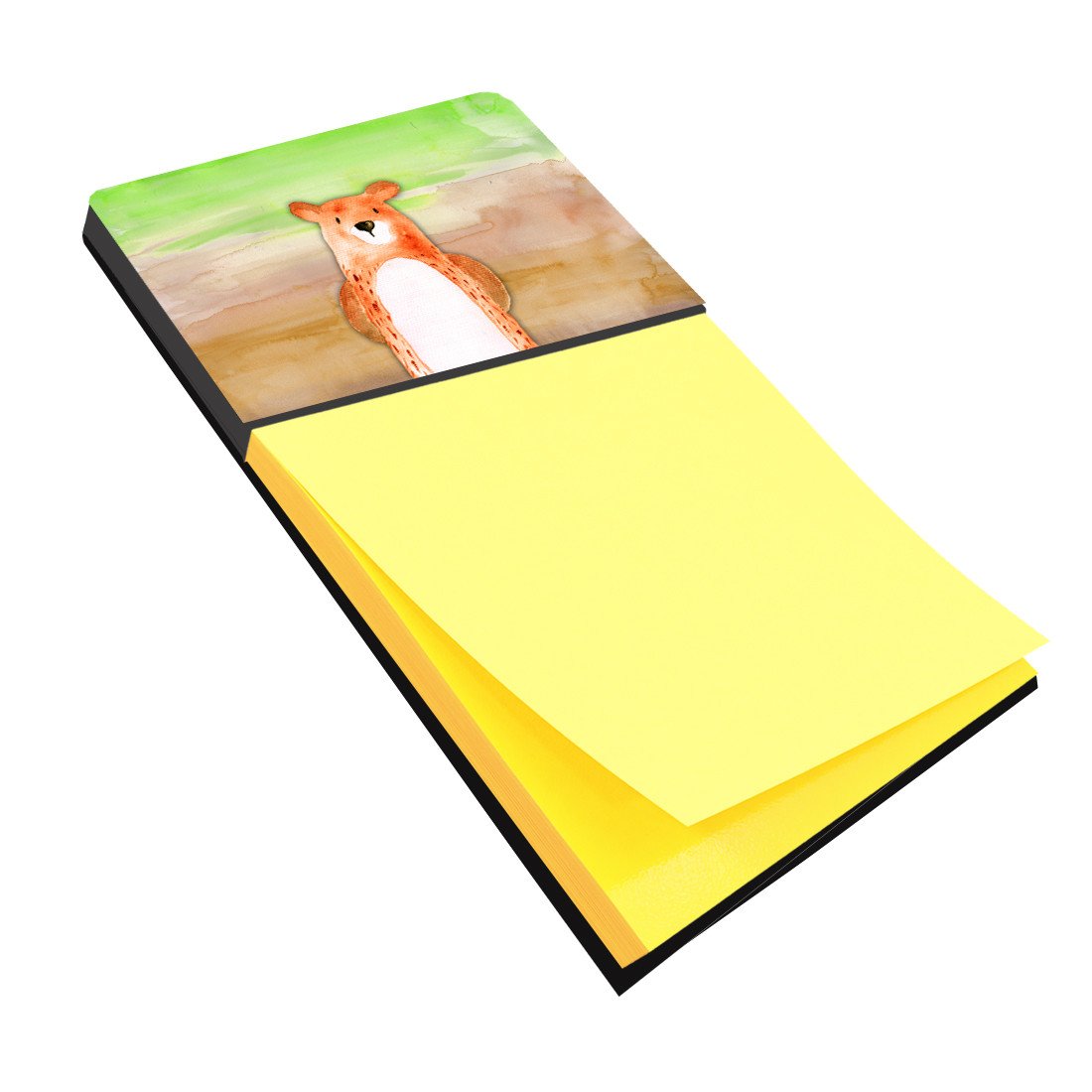 Bear Watercolor Watercolor Sticky Note Holder Refillable Dispenser Desk Accessory 3x3 Pad Gift