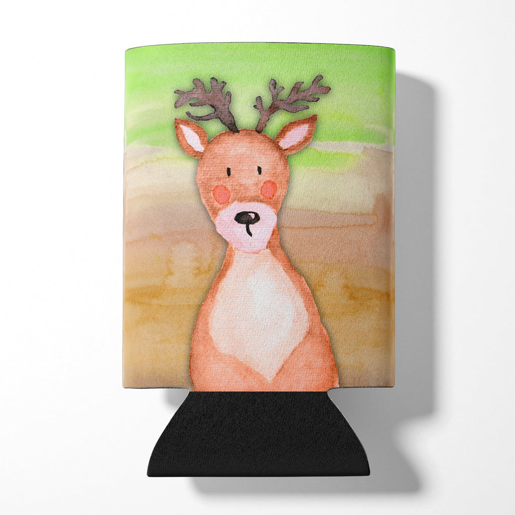 Deer Watercolor Can or Bottle Hugger Cooler Sleeve for Standard 12 oz Cans, Insulated Foam Beer & Soda Can Hugger Reusable