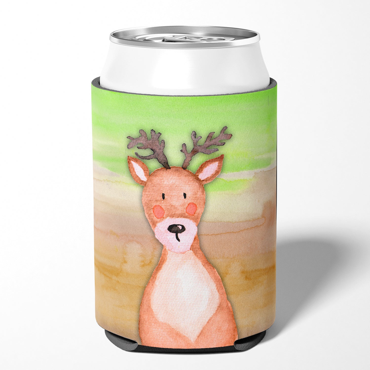 Deer Watercolor Can or Bottle Hugger Cooler Sleeve for Standard 12 oz Cans, Insulated Foam Beer & Soda Can Hugger Reusable