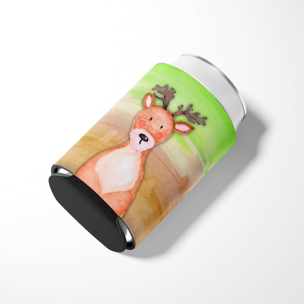Deer Watercolor Can or Bottle Hugger Cooler Sleeve for Standard 12 oz Cans, Insulated Foam Beer & Soda Can Hugger Reusable