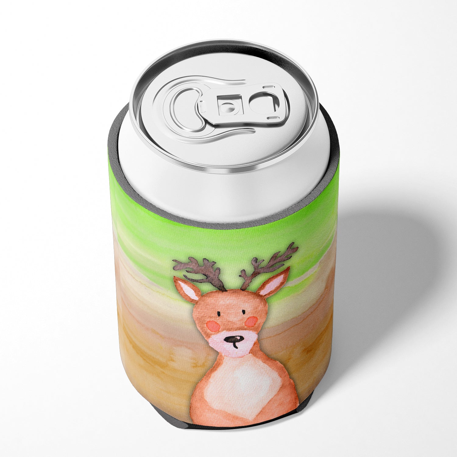Deer Watercolor Can or Bottle Hugger Cooler Sleeve for Standard 12 oz Cans, Insulated Foam Beer & Soda Can Hugger Reusable