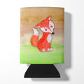 Fox Watercolor Can or Bottle Hugger Cooler Sleeve for Standard 12 oz Cans, Insulated Foam Beer & Soda Can Hugger Reusable