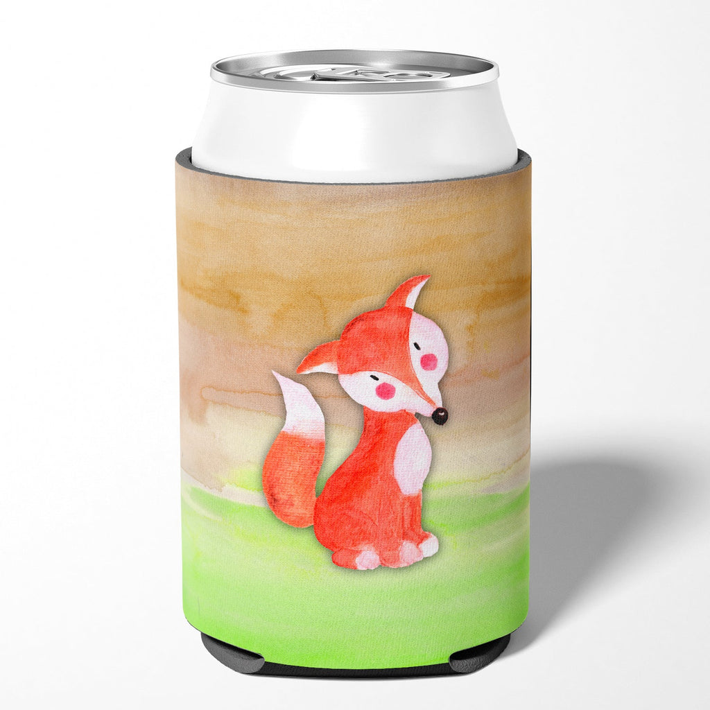 Fox Watercolor Can or Bottle Hugger Cooler Sleeve for Standard 12 oz Cans, Insulated Foam Beer & Soda Can Hugger Reusable