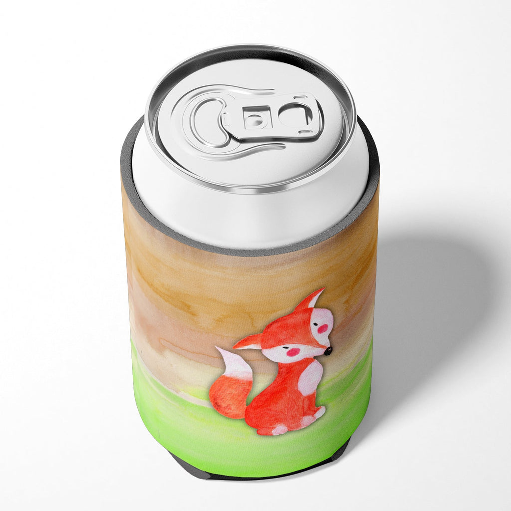 Fox Watercolor Can or Bottle Hugger Cooler Sleeve for Standard 12 oz Cans, Insulated Foam Beer & Soda Can Hugger Reusable