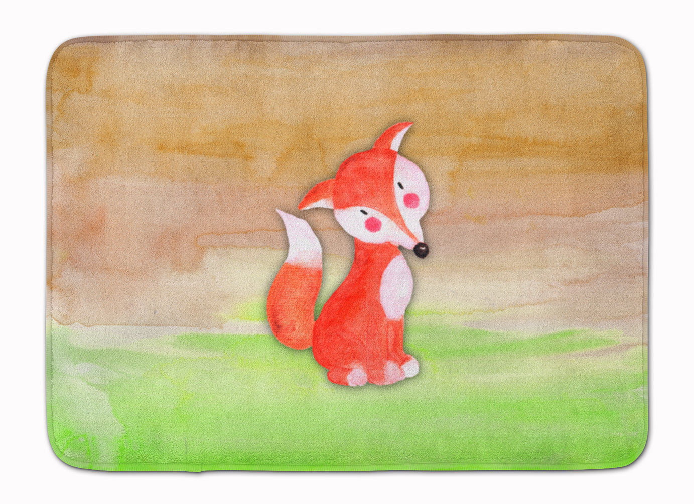 Fox Watercolor Memory Foam Kitchen Mat Machine Washable Anti-Fatigue Cushion Comfort Bath or Kitchen Rug