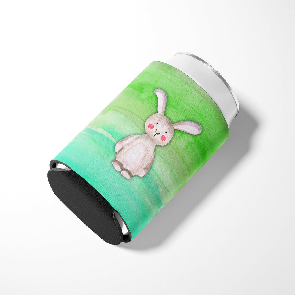 Bunny Rabbit Watercolor Can or Bottle Hugger Cooler Sleeve for Standard 12 oz Cans, Insulated Foam Beer & Soda Can Hugger Reusable