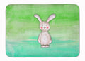 Bunny Rabbit Watercolor Memory Foam Kitchen Mat Machine Washable Anti-Fatigue Cushion Comfort Bath or Kitchen Rug