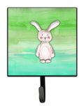 Bunny Rabbit Watercolor Leash or Key Holder Wall Hooks, Key Hooks Holder, Coat Rack Wall Mount, Coat Hooks, Hooks for Hanging Keys, Towels, Aprons, Leashes