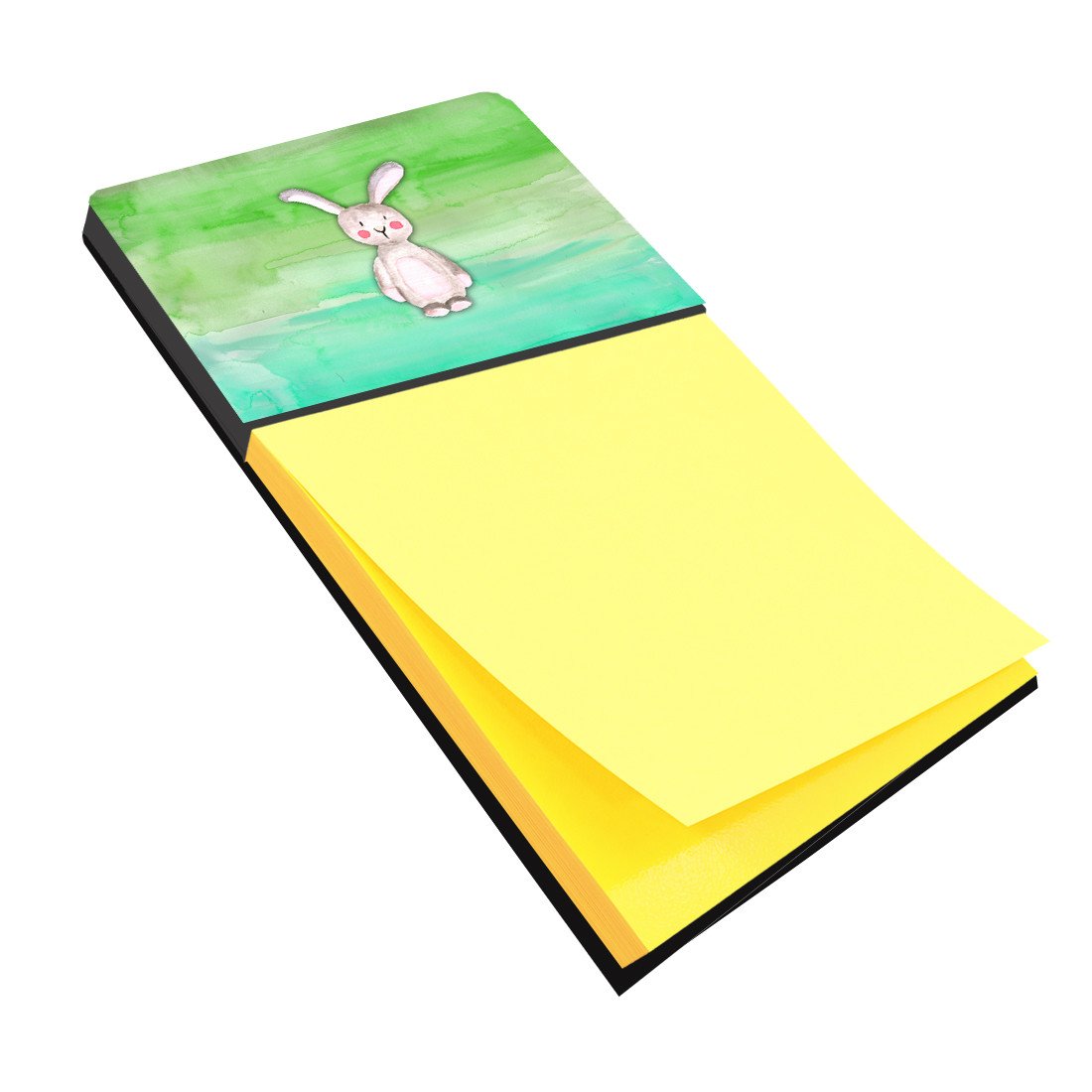 Bunny Rabbit Watercolor Watercolor Sticky Note Holder Refillable Dispenser Desk Accessory 3x3 Pad Gift