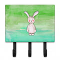 Bunny Rabbit Watercolor Leash or Key Holder Wall Hooks, Coat Rack Wall Mount, for Hanging Keys, Towels, Aprons, Leashes