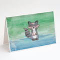 Raccoon Watercolor Greeting Cards Pack of 8 Blank Cards with Envelopes Whimsical A7 Size 5x7