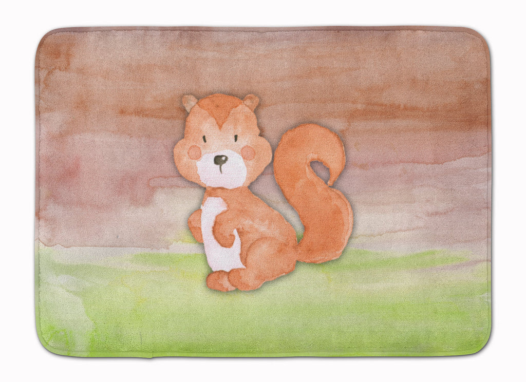 Squirrel Watercolor Memory Foam Kitchen Mat Machine Washable Anti-Fatigue Cushion Comfort Bath or Kitchen Rug