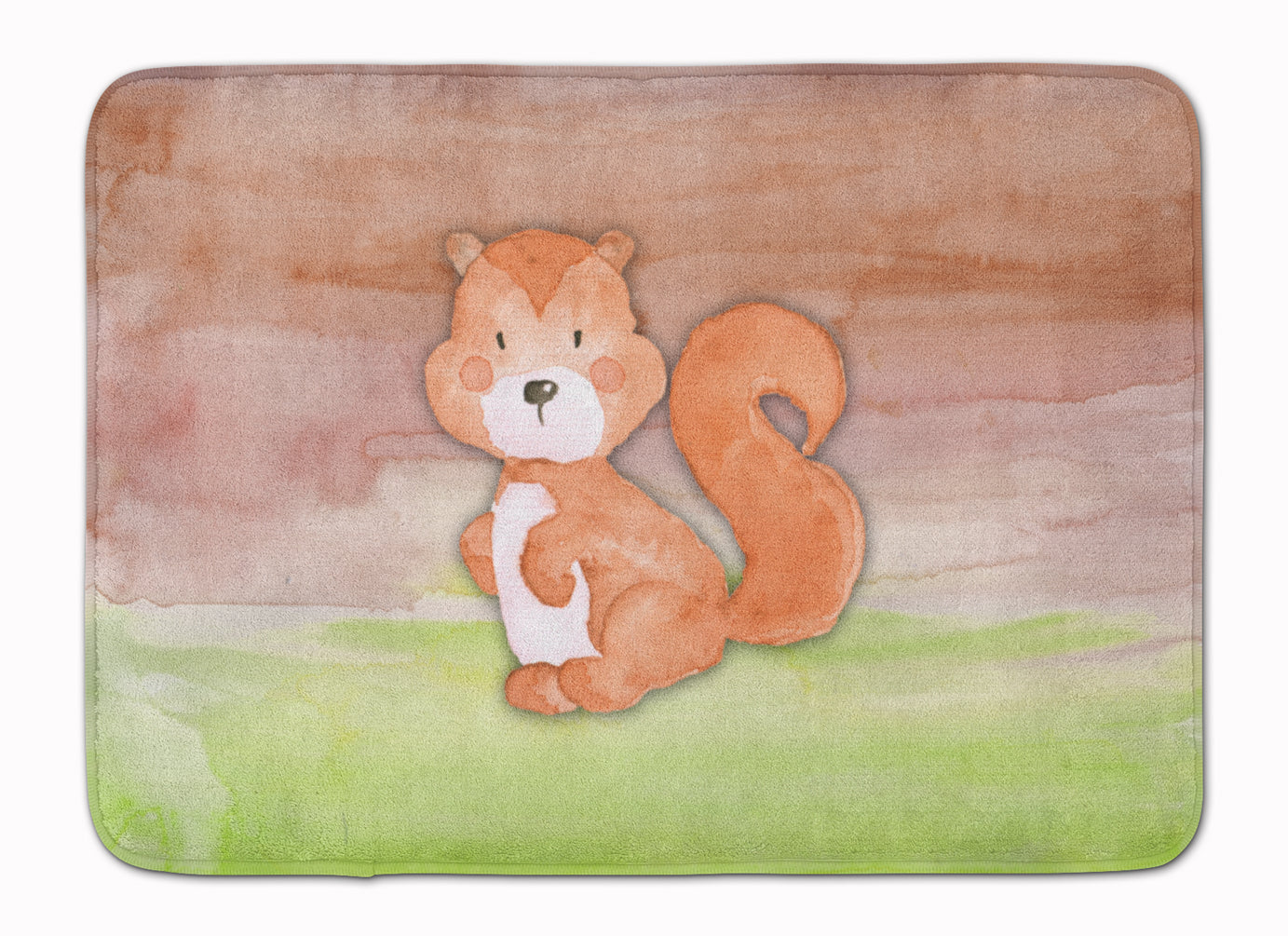 Squirrel Watercolor Memory Foam Kitchen Mat Machine Washable Anti-Fatigue Cushion Comfort Bath or Kitchen Rug