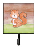 Squirrel Watercolor Leash or Key Holder Wall Hooks, Key Hooks Holder, Coat Rack Wall Mount, Coat Hooks, Hooks for Hanging Keys, Towels, Aprons, Leashes