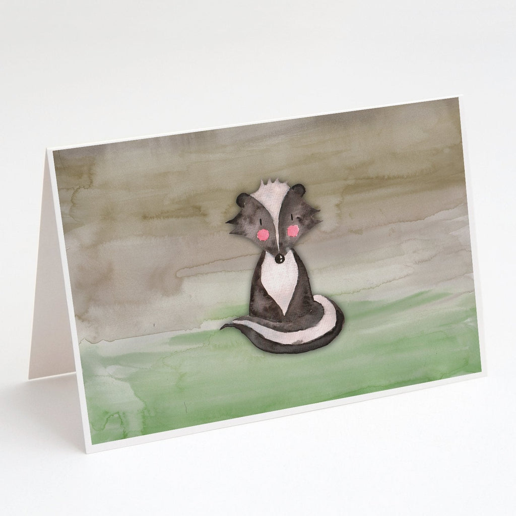Badger Watercolor Greeting Cards Pack of 8 Blank Cards with Envelopes Whimsical A7 Size 5x7