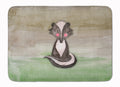 Badger Watercolor Memory Foam Kitchen Mat Machine Washable Anti-Fatigue Cushion Comfort Bath or Kitchen Rug