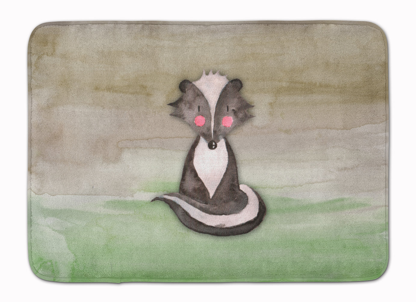 Badger Watercolor Memory Foam Kitchen Mat Machine Washable Anti-Fatigue Cushion Comfort Bath or Kitchen Rug