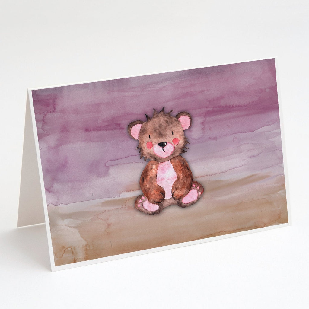 Bear Cub Watercolor Greeting Cards Pack of 8 Blank Cards with Envelopes Whimsical A7 Size 5x7