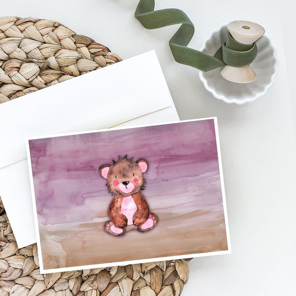 Bear Cub Watercolor Greeting Cards Pack of 8 Blank Cards with Envelopes Whimsical A7 Size 5x7