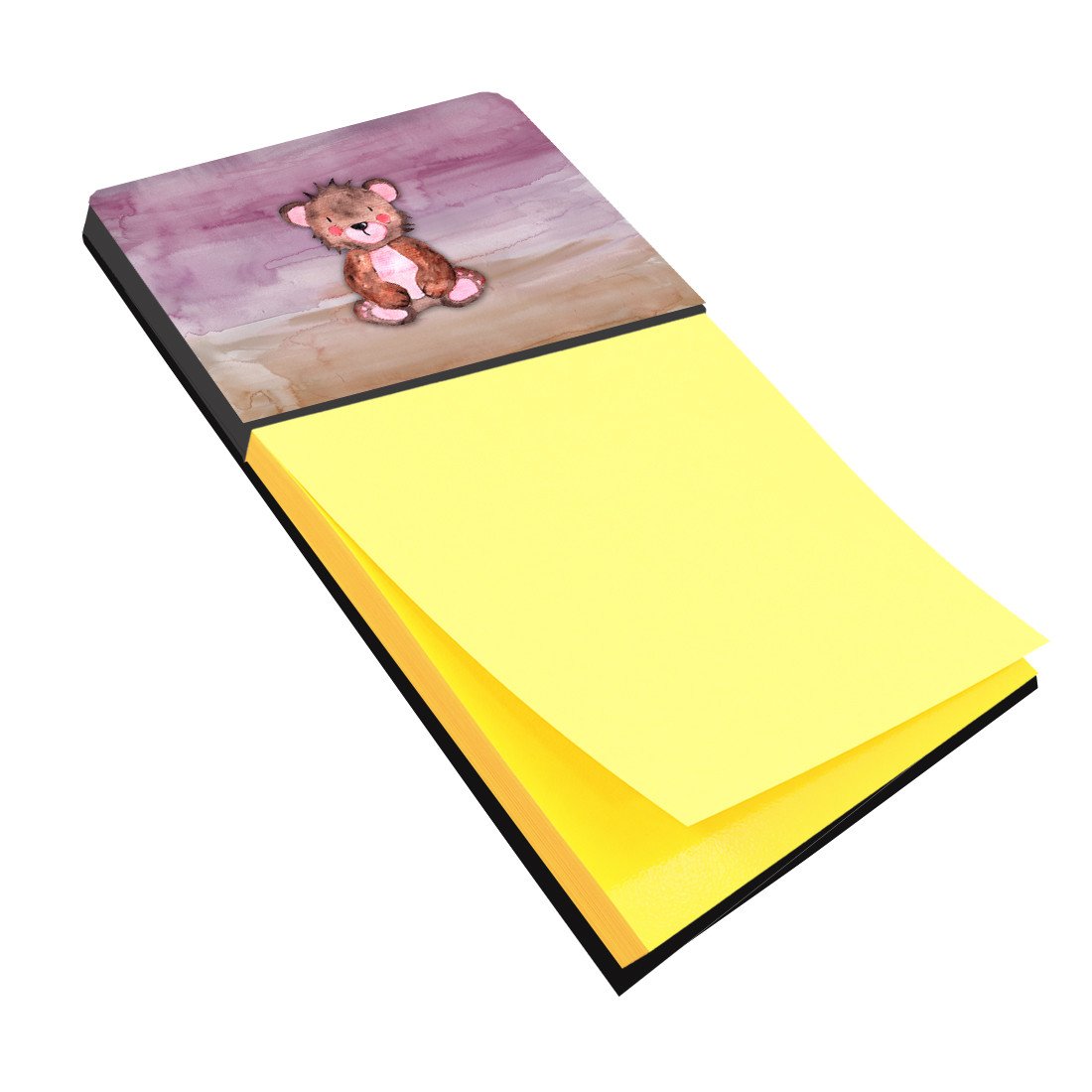 Bear Cub Watercolor Watercolor Sticky Note Holder Refillable Dispenser Desk Accessory 3x3 Pad Gift