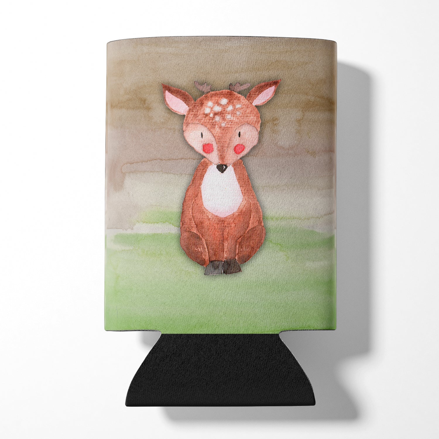 Baby Deer Watercolor Can or Bottle Hugger Cooler Sleeve for Standard 12 oz Cans, Insulated Foam Beer & Soda Can Hugger Reusable
