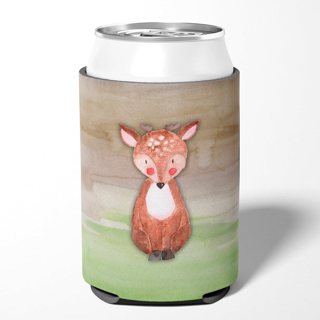 Baby Deer Watercolor Can or Bottle Hugger Cooler Sleeve for Standard 12 oz Cans, Insulated Foam Beer & Soda Can Hugger Reusable