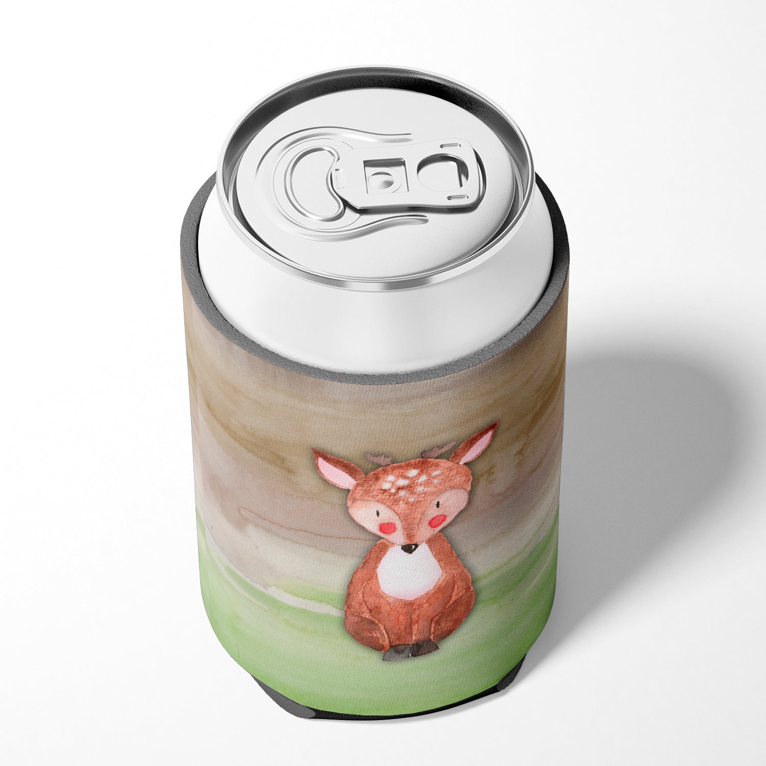 Baby Deer Watercolor Can or Bottle Hugger Cooler Sleeve for Standard 12 oz Cans, Insulated Foam Beer & Soda Can Hugger Reusable