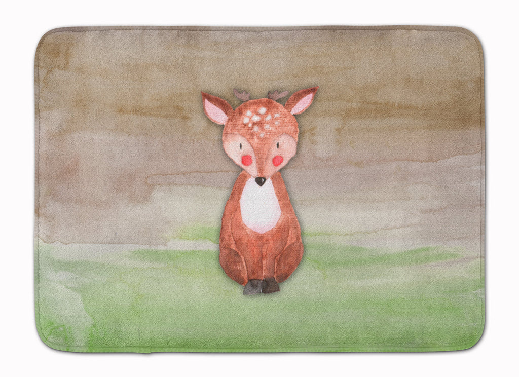 Baby Deer Watercolor Memory Foam Kitchen Mat Machine Washable Anti-Fatigue Cushion Comfort Bath or Kitchen Rug