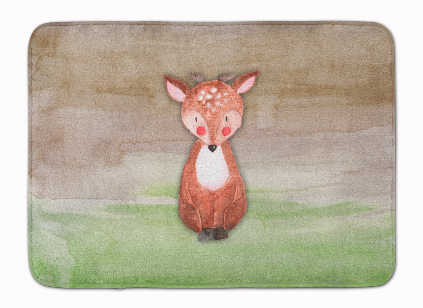 Baby Deer Watercolor Memory Foam Kitchen Mat Machine Washable Anti-Fatigue Cushion Comfort Bath or Kitchen Rug